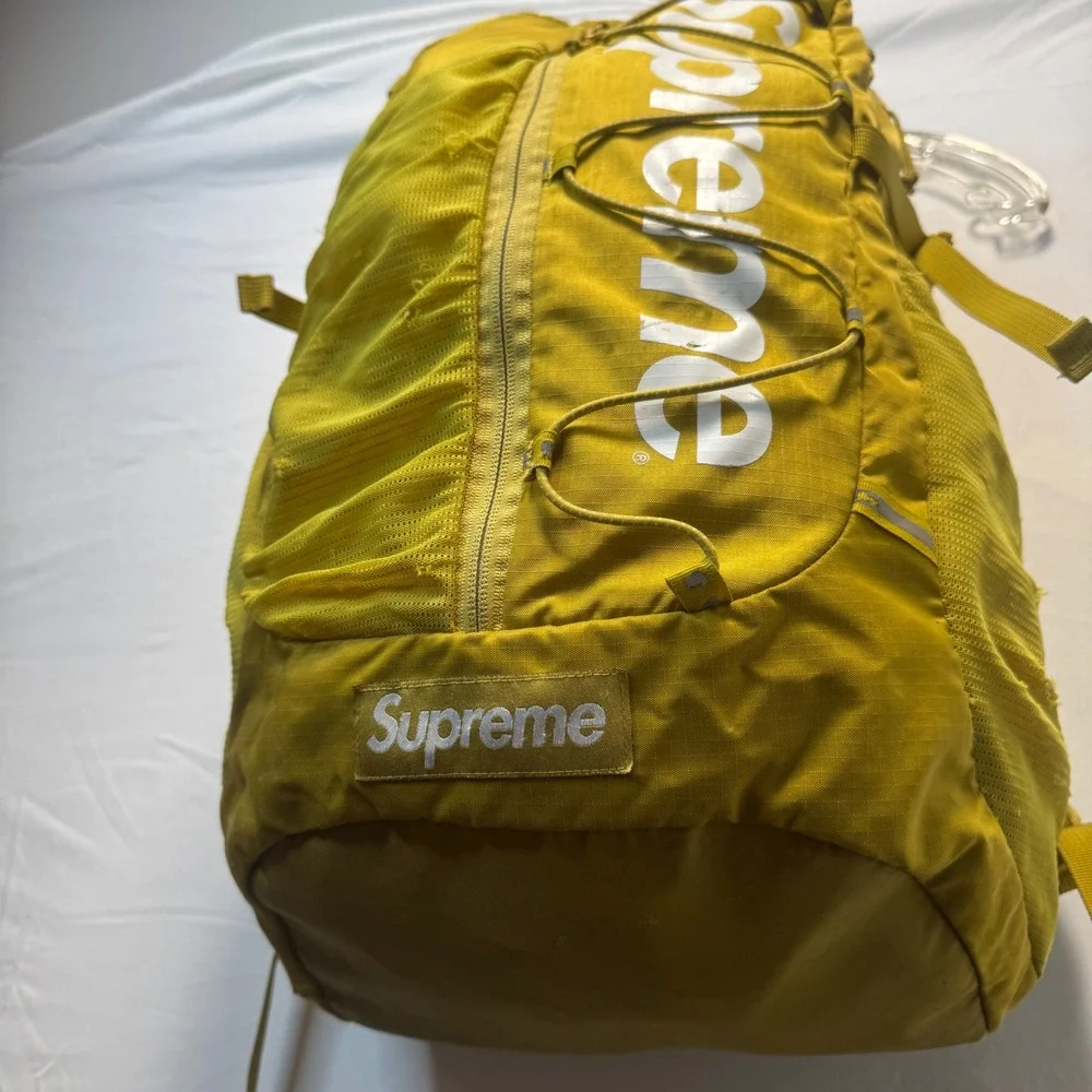 Supreme SS17 Backpack Cordura Ripstop Acid Green Bungee Streetwear 20L